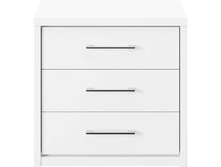 Nachtkommode PRIESS Arnsberg , weiß (lichtweiß), B:50,5cm H:49cm T:35,5cm, Holzwerkstoff, Sideboards