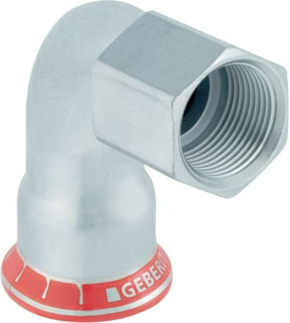 Geberit coude de transition Mapress acier C d 28xRp 1, 90°, femelle, zingué extérieur (21662)