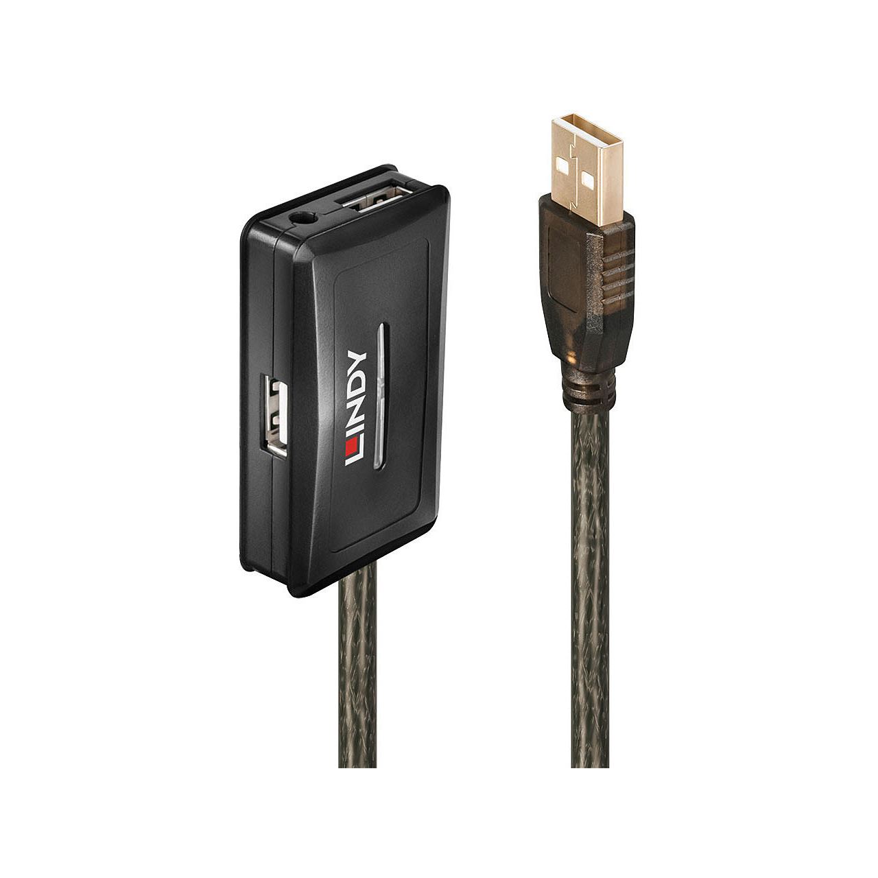 10m Lindy USB 2.0 Aktivverlängerungshub
