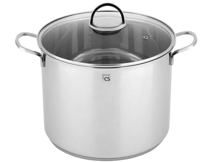 Kochtopf CS KOCH-SYSTEME TRIER, Edelstahl , silber (silberfarben), B:40cm H:40cm L:50cm Ø:40cm, Töpfe, Kochtopf, für alle Herdarten inklusive Induktion