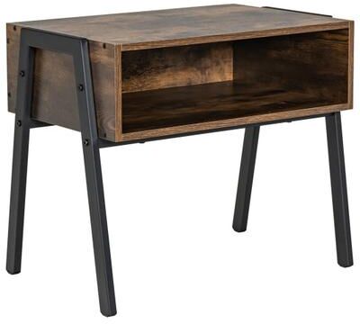 Costway 1 Piece Stackable Night Stand Shelf Accent Table with Metal Frame