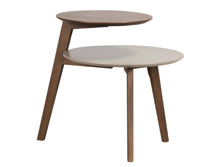 Beistelltisch Wolka 60 x 55 x 50cm Braun/Beige/Walnuss
