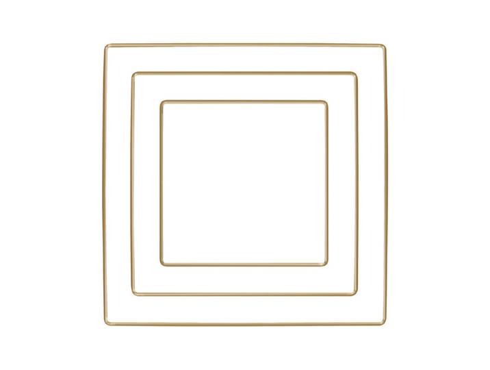 Metallringe Quadrate sortiert, je 1x15cm, 20cm, 25cm, Box 3Stück