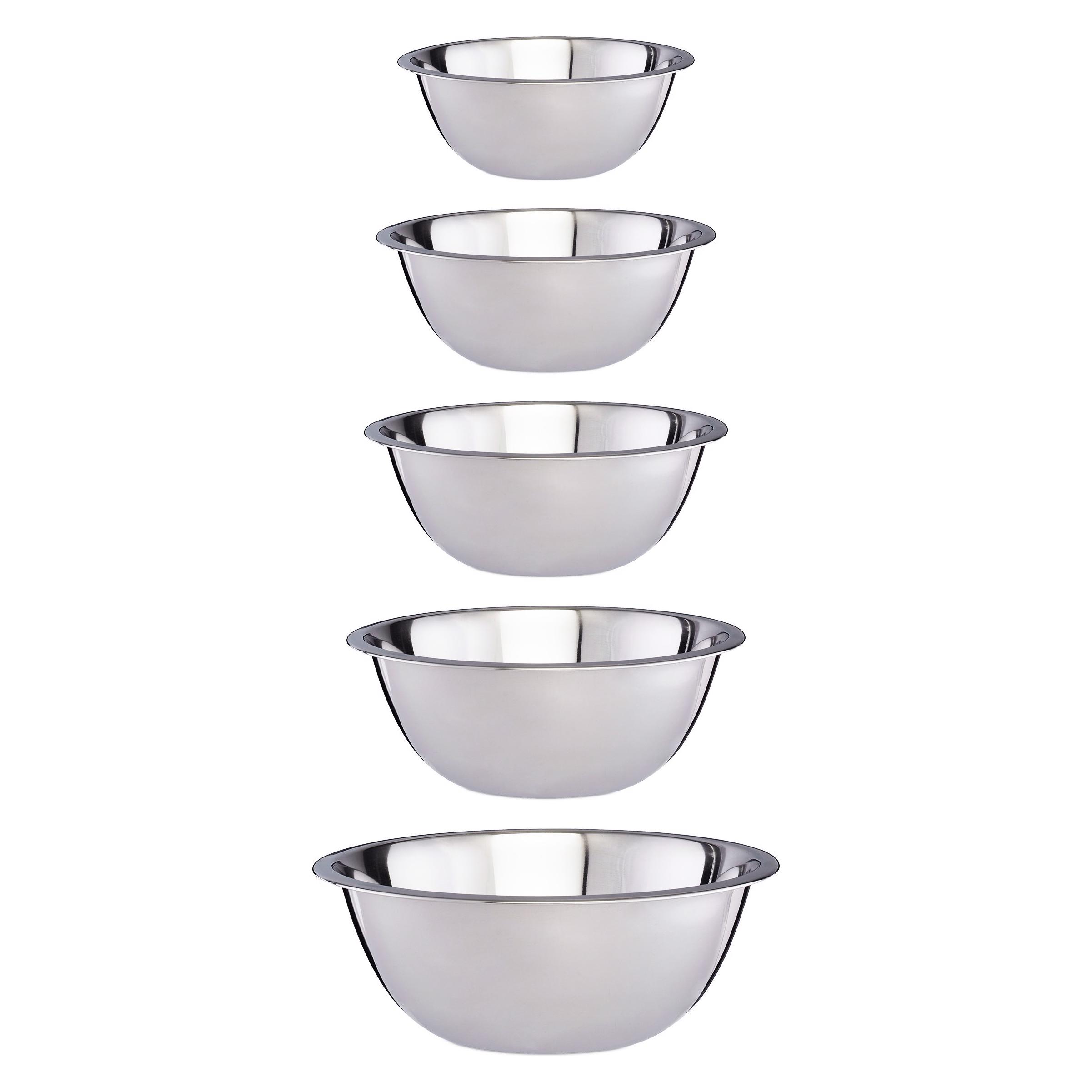 Relaxdays Rührschüssel Set (26 cm, 3 l, 5x) (4052025247393)
