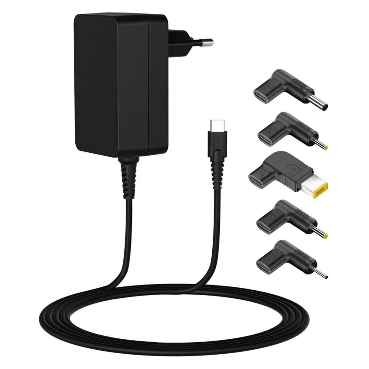 Leotec Cargador Notebook USB-C 45w 5 Puntas (45 W) (LENCSHOMETC45)