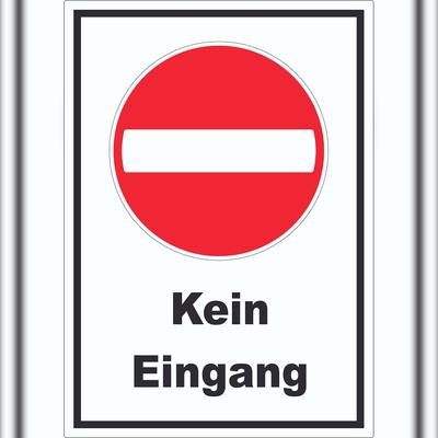 HB-Druck Kein Eingang Aufkleber A2 (420x594mm)