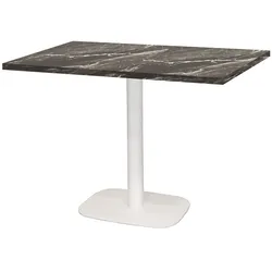 RestooTab - Tisch Round weiß 120x70cm Dekor Marmor royal