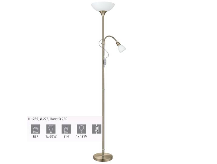 Up 2 Lampadaire Eglo 82844-e27 Ampoule Non Incluse