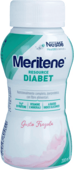Meritene Resource Diabet Drink Fragola Bevanda Dietetica Iperproteica 200 ml