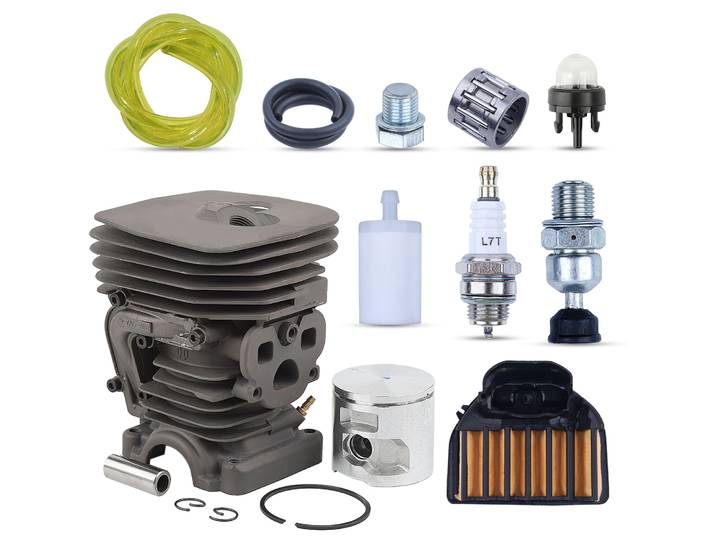 Kit de Piston cylindre 537320402 47mm, pour Husqvarna 455 460, pièce de roulement de Valve de bougie d'allumage, remplacement 537320402, 537255702