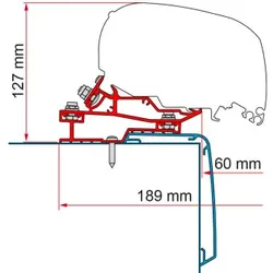 Fiamma Rapido C Line Markisenadapter für Fiamma F80/F65 340 cm