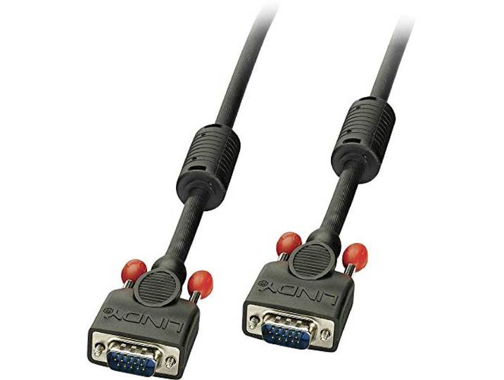 LINDY Aansluitkabel 7,50 m 36376 zwart [1x VGA-stekker-1x VGA-stekker], 7,5 m