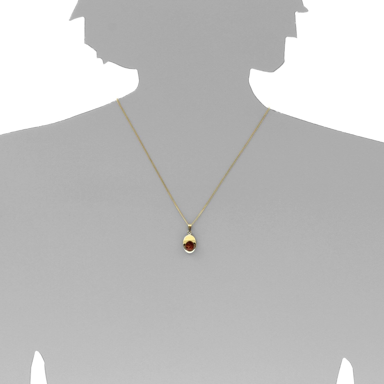 Kettenanhänger OSTSEE-SCHMUCK "- Jessie - Gold 333/000 - Bernstein" Gr. 25, gold (gold 333, goldfarben, gelb), Schmuckanhänger, Damen, Gelbgold 333, Kettenanhänger