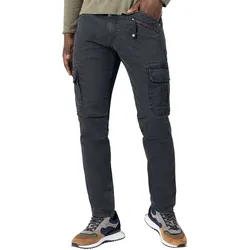 TIMEZONE  Herren Cargo Hose REGULAR BENTZ - Regular Fit - Grau Blau - T2 60011.3107-32-8941 Fossil Pattern - 31W / 34L