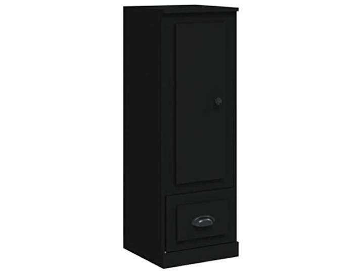 HGFDVCMR Highboard Schwarz 36x35,5x103,5 cm Holzwerkstoff Schrank Schlanker Beistellschrank für Wohnzimmer und Flur. Bietet viel Stauraum sowie Stellfläche für Dekoration.