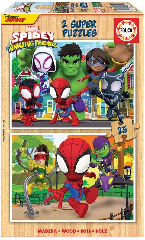 Puzzle 2×25 pcs Spidey & His Amazing Friends - Educa