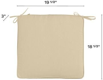 Replacement Chair Cushion - 19.5x18.5 - Box Edge, Canopy Stripe Fern/White - Ballard Designs