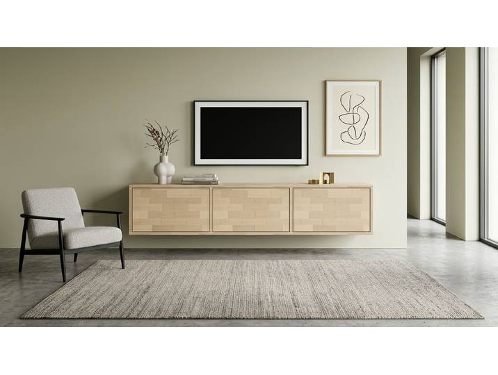 Sideboard hängend Eiche Weiß geölt