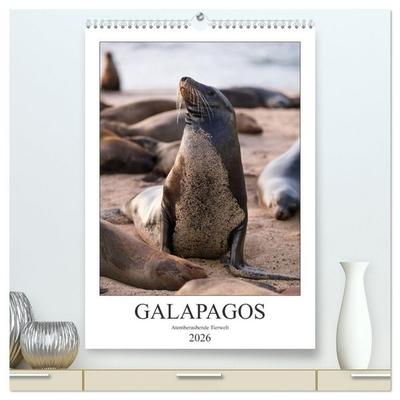 Galapagos - Atemberaubende Tierwelt (hochwertiger Premium Wandkalender 2026 DIN A2 hoch), Kunstdruck in Hochglanz