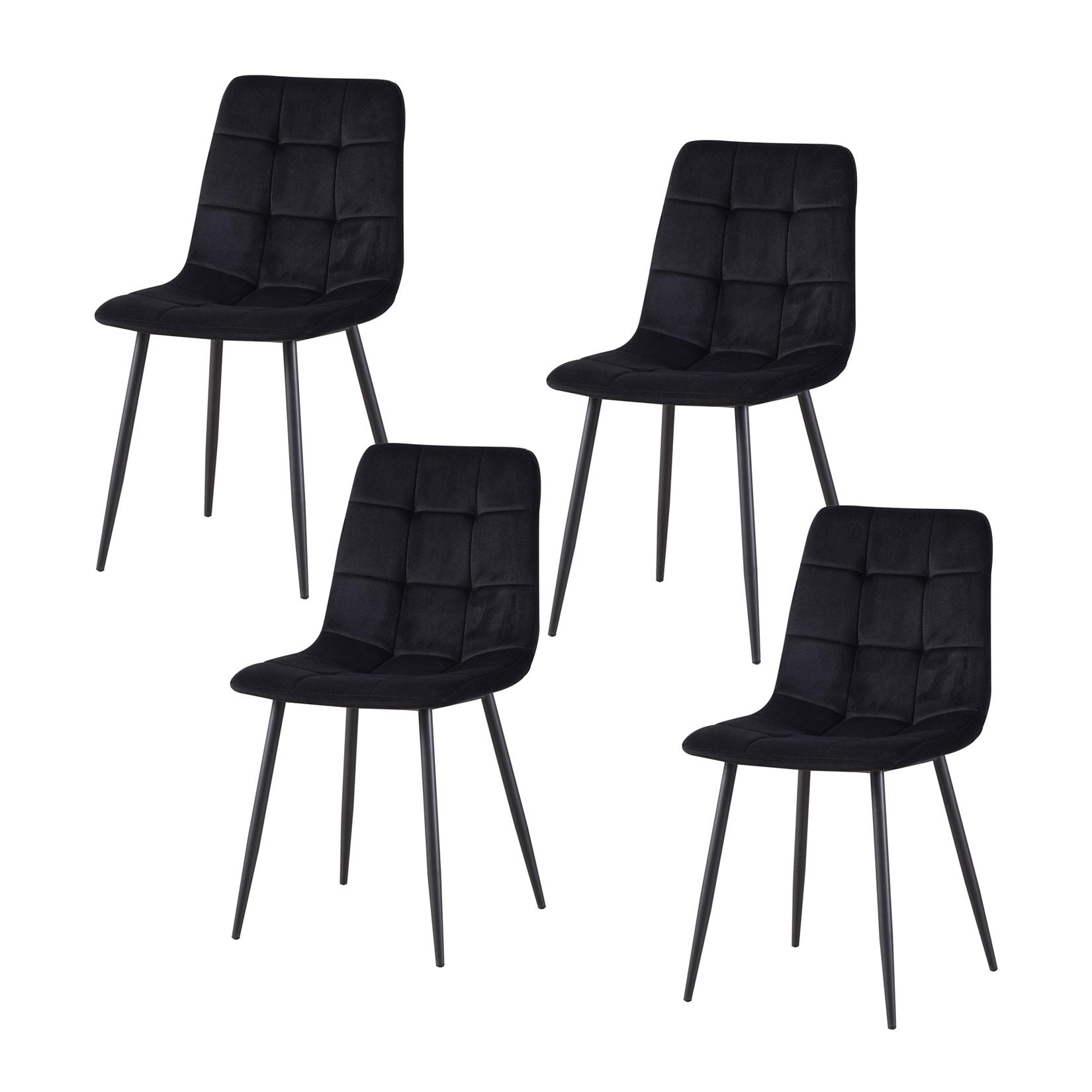 HTI-Living Stuhl Mesa Velvet Schwarz