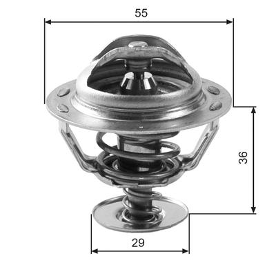 GATES Thermostat, Kühlmittel th12283g1 für HYUNDAI