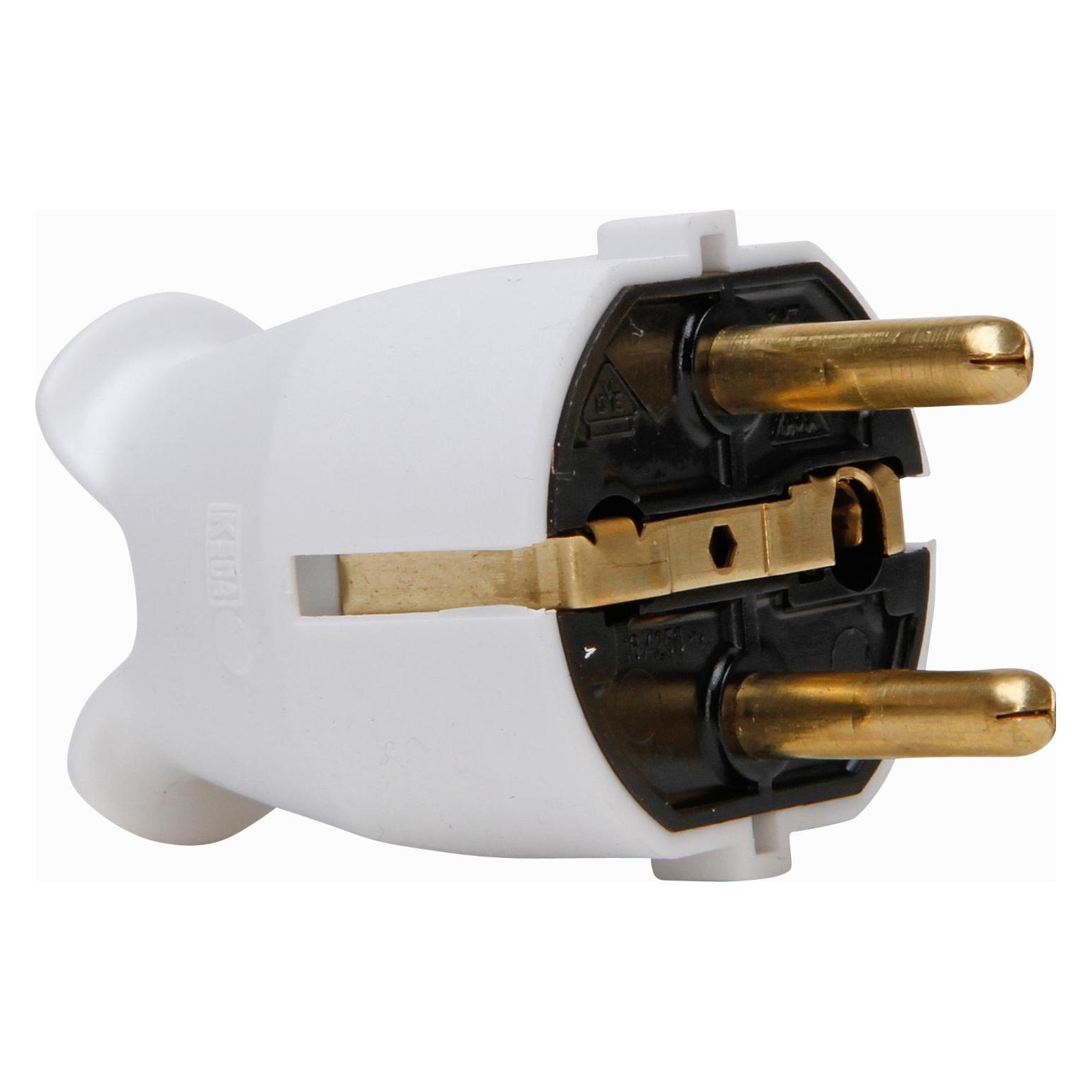 Kopp Kunststoff-Schutzkontakt-Stecker, 2 Schutzkontaktsysteme, für Kabelquerschnitt bis 3 x 1,5mm² (175702000)