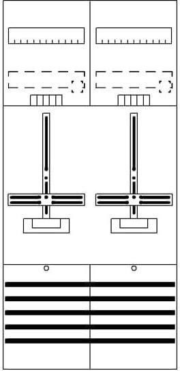 Striebel Zählerfeld 7RE 2Z DF27B2 vorverdr. m.Zählerkreuz 2CPX054082R9999