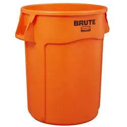 Mülltonne Rubbermaid Brute Utility rund 166,5 L orange Mülleimer mit Luftschlitzen