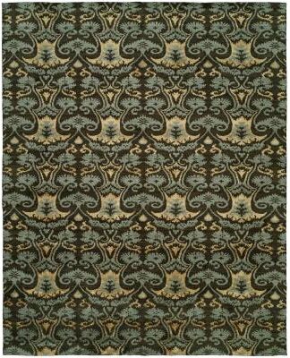 KALATY Gramercy Transitional Smokey Brown Wool/Silkette Handmade Area Rug