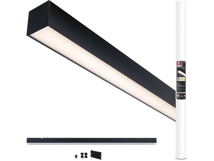 PAULMANN Schienensystem-Leuchten Linion Einspeisung Zigbee 3.0 Power Channel 1m , schwarz, H: 4cm, 1 Stk., Leuchten, Smart Home, Schienensystem-Leuchten