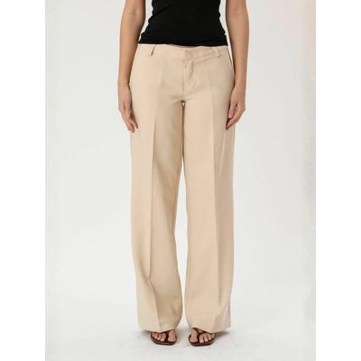Chinohose ITS MAY "ITS MAY Trouser Low", Damen, Gr. S, Normalgrößen, beige, Obermaterial: 89% Polyester, 11% Elasthan, Hosen Chinohose