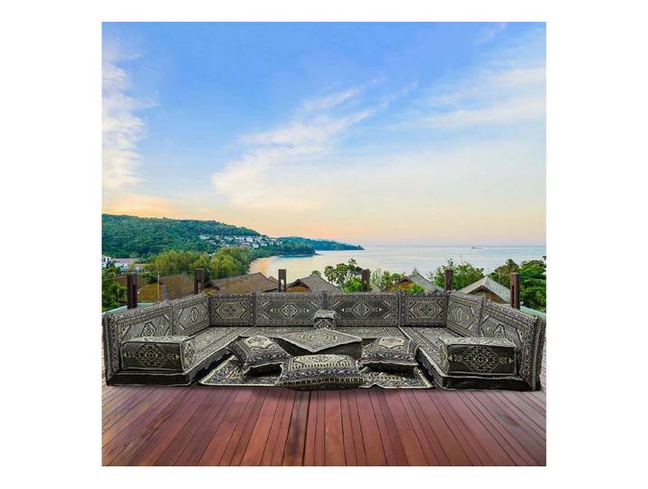 CaddeBuy Sofa Orientalische Möbel, Sitzecke, Orientalisches Sofa, Sitzkissen, 19 Teile