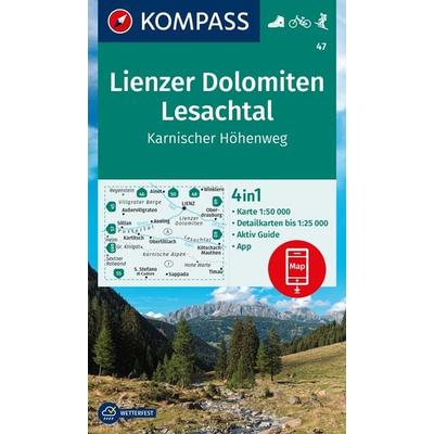 KOMPASS Wanderkarte 47 Lienzer Dolomiten, Lesachtal, Karnischer Höhenweg 1:50.000, Sonstige von , Kompass-Karten, 978-3-99121-987-3