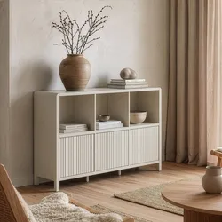 Sideboard Lukkodso 77x110x30 cm Beige [en.casa]