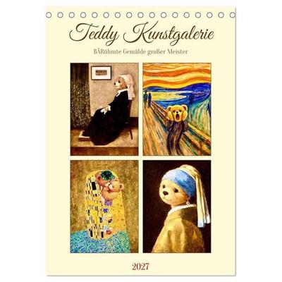 Teddy Kunstgalerie (Tischkalender 2027 DIN A5 hoch), CALVENDO Monatskalender