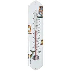 INNEN- & Außenthermometer weiß mit Waldtier-Motiv