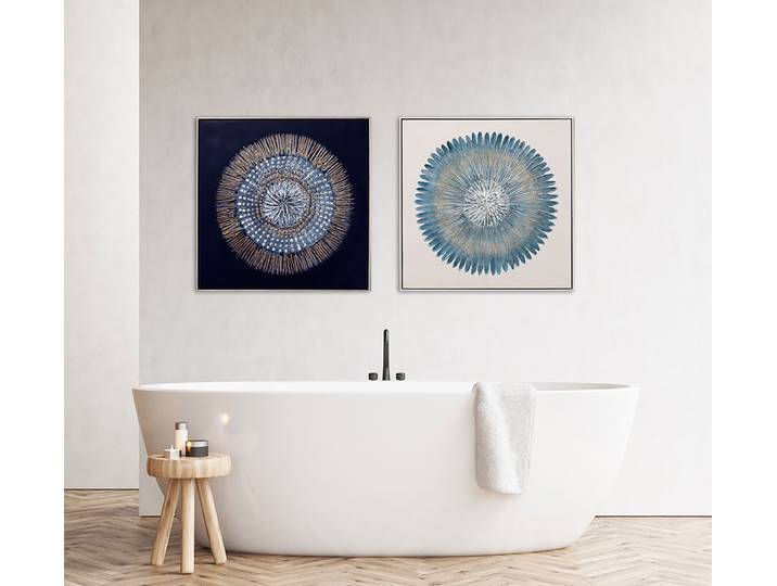 Toile Mandala Sérénité Tissu mélangé Multicolore 62 x 62 x 5cm