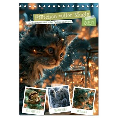 Pfötchen voller Magie (Tischkalender 2027 DIN A5 hoch), CALVENDO Monatskalender