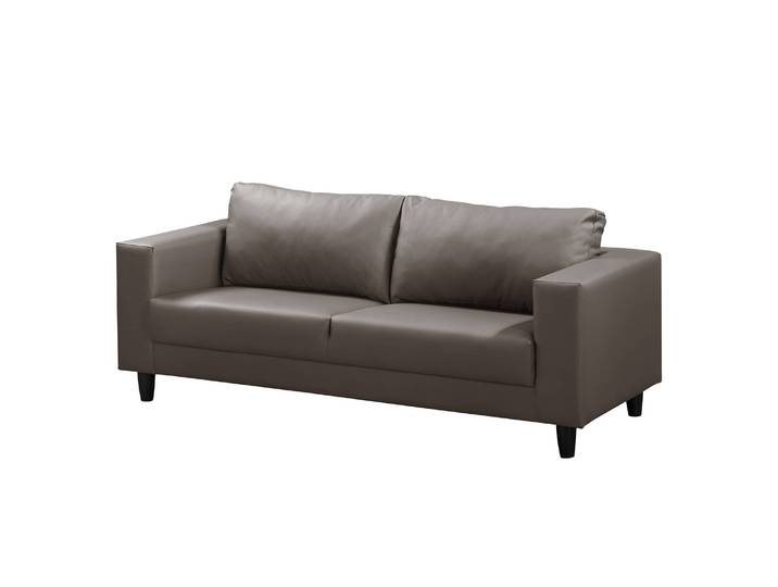 Sofa Bexwell I 3-Sitzer Grau/Grau Kunstleder Madara 180 x 78 x 75cm Modern