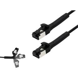 BKL Electronic 144011 RJ45 Patchkabel CAT 8.1 U/FTP 1 m Schwarz 1 St.
