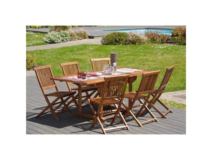 Lot de 2 chaises - JARDITECK - Java en teck huilé - Design - Pliant - Extérieur