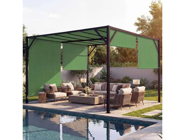 Mendler Pergola Baia Schiebedach grün - 3x4m