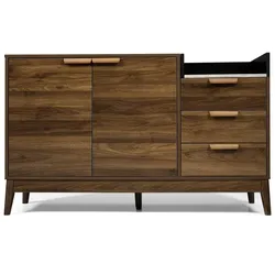 SIDEBOARD in Walnussoptik mit 2 Türen und 3 Schubladen