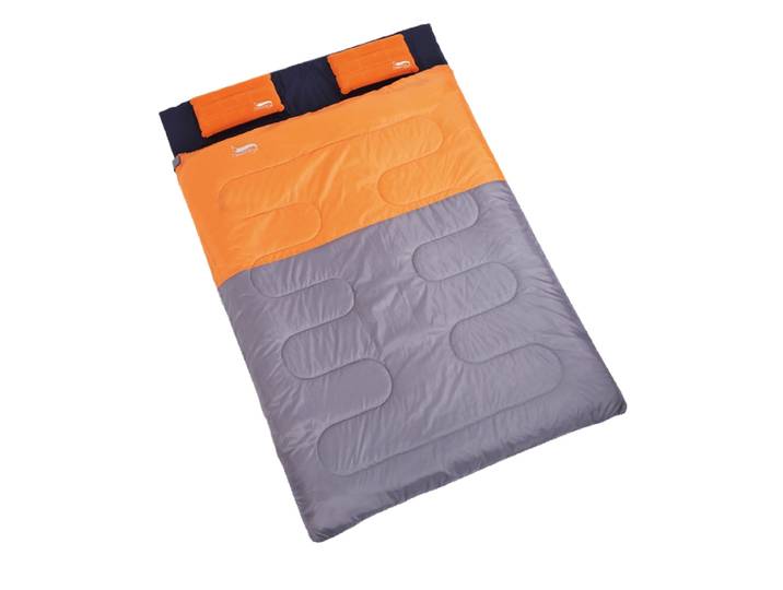 Desert & Fox Sac de couchage pour 2 personnes pour couple, famille, sacs de couchage de camping portables avec 2 oreillers d'air, tapis de randonnée léger