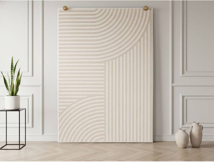 Tapis poils ras ANNIE motif abstrait