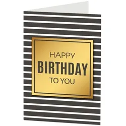 LUMA KARTENEDITION Geburtstagskarte »Happy Birthday to you Innenmotiv Kuchen«, 11.5x17.5 cm