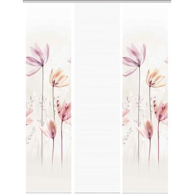 Schiebegardine VISION S "KUKAT", lila (flieder, natur), B:60cm H:260cm, Polyester, Gardinen, DIGITALDRUCK