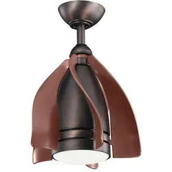 Elstead Lighting Terna leiser Deckenventilator mit LED Licht Ø38cm + Fernbedienung Champagner, Ventilator, Silber