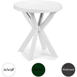 INDA-Exclusiv Gartentisch Bistrotisch Balkontisch Kunststoff Rund Ø70xH72cm