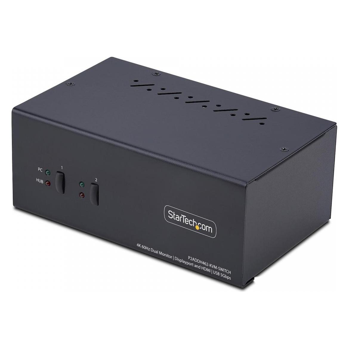 StarTech .com P2ADDH462-KVM-SWITCH, 3840 x 2160 pixels, 4K Ultra HD, 36 W, Black (P2ADDH462-KVM-SWITCH)